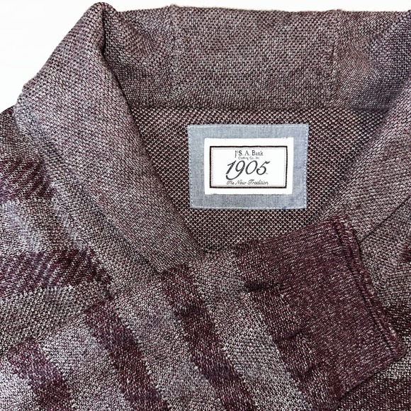 Jos. A. Bank 1905 Pullover Sweater Mens XL Knit Ribbed Long Sleeve Cotton Red - Picture 1 of 10
